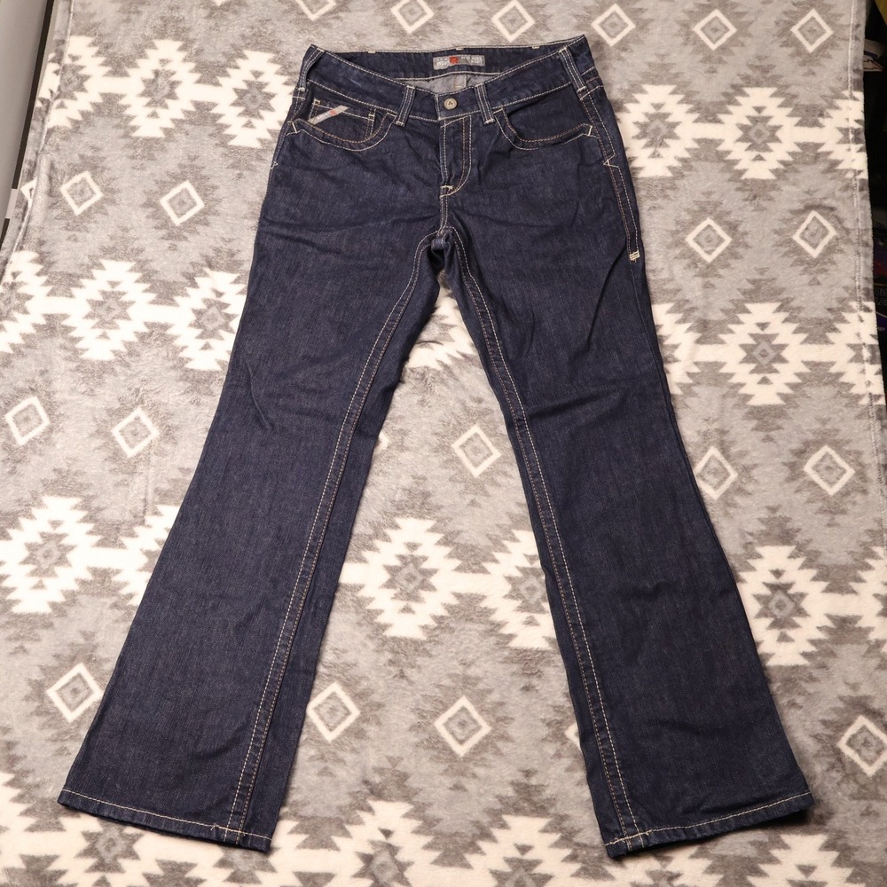 Ariat Work FR Mid Rise Bootcut Jeans Dark Wash Denim 33x34